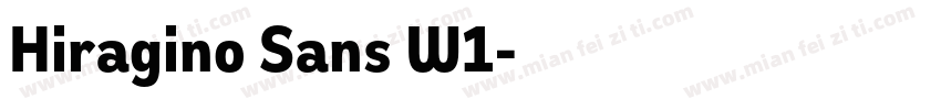 Hiragino Sans W1字体转换